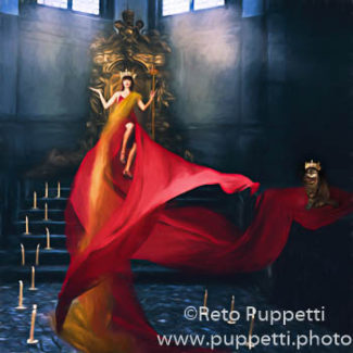 Fantasy Fotosession Fotoshooting Foto Königin Prinzessin Katze