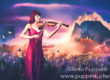 Fantasy Kunst Foto Violistin Landschaft