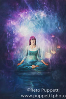 Fantasy Kunst Meditation Fotocollage