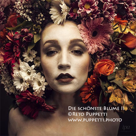 fineart Portrait - Beauties and creatures - Frau mit Blumenschmuck